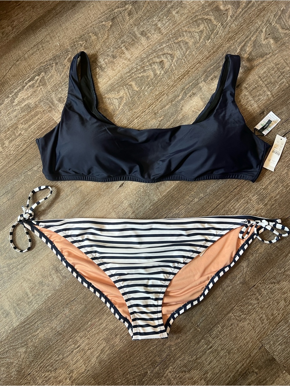 J. Crew Square Neck Bikini Top and Hipster String Bikini Bottom- Size 3X